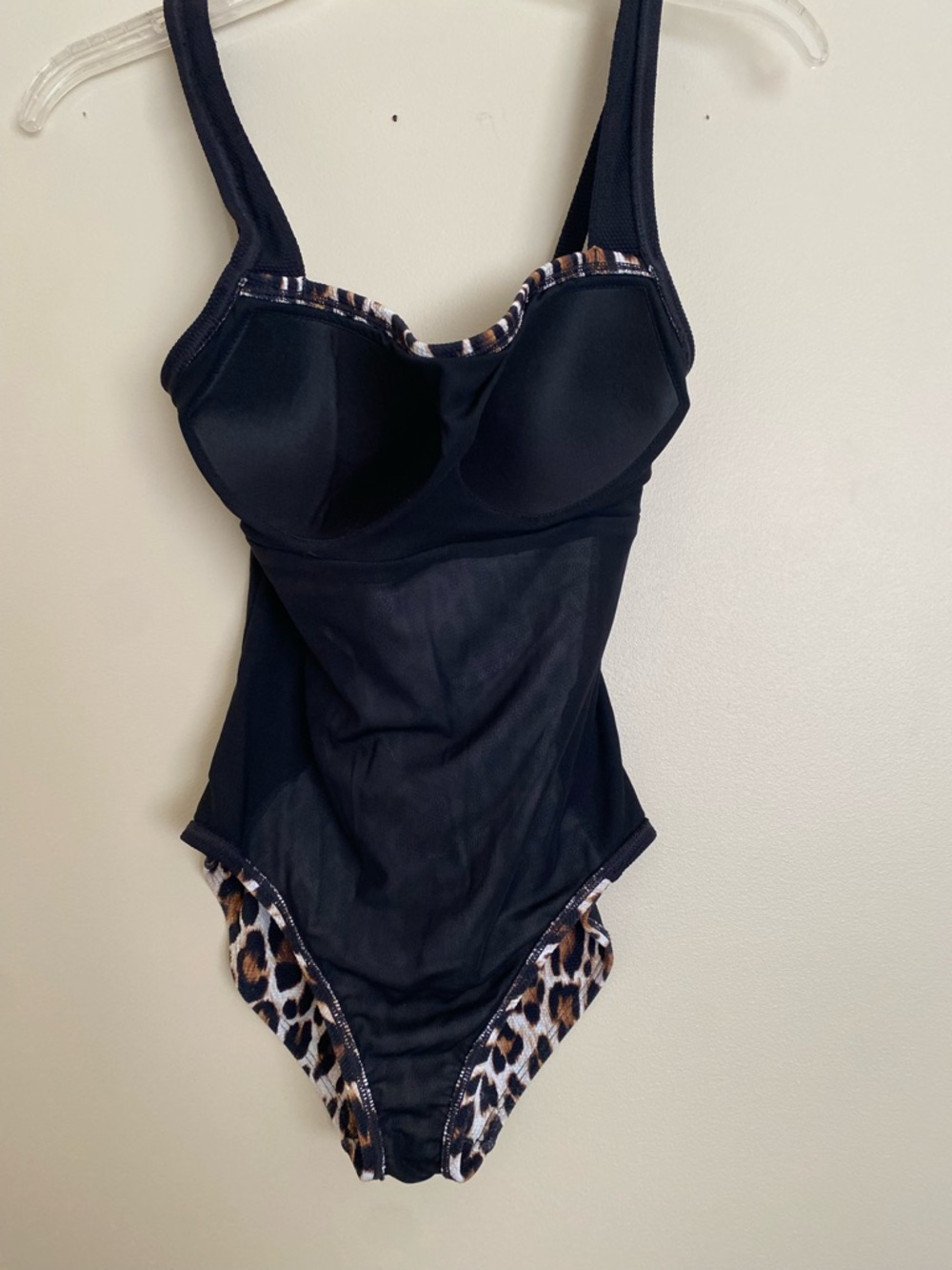 Tommy Bahama Black & Leopard Print One-Piece Swimsuit - Picture 7 of 7